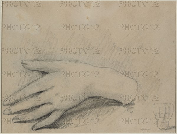 Study of a Woman's Hand (verso), 1800s. Théodule Ribot (French, 1823-1891). Graphite; sheet: 23.6 x 30.8 cm (9 5/16 x 12 1/8 in.).