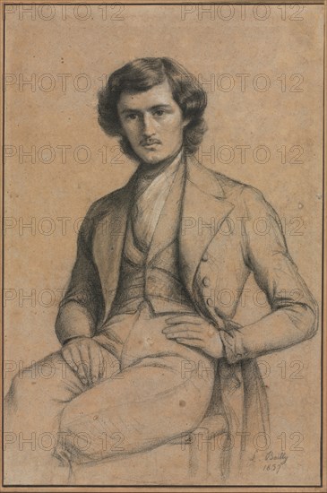 Portrait of a Young Man, 1837. Louis Léopold Boilly (French, 1761-1845). Black chalk heightened with white chalk; sheet: 41.9 x 28 cm (16 1/2 x 11 in.).