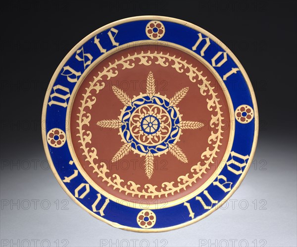Bread Plate, c. 1850. Augustus Welby Northmore Pugin (British, 1812-1852). Stoneware; diameter: 33 cm (13 in.).