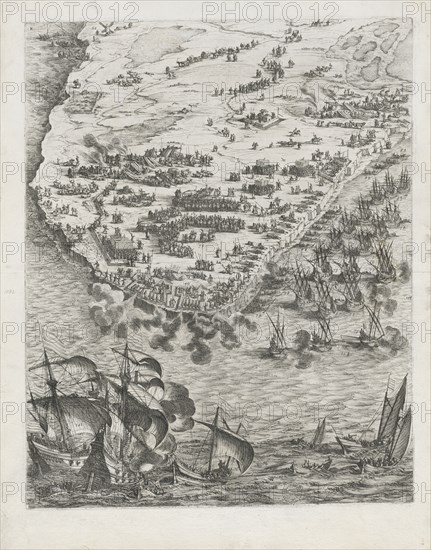 The Siege of La Rochelle: Plate 10, 1628-1630. Jacques Callot (French, 1592-1635). Etching; sheet: 64.8 x 51.1 cm (25 1/2 x 20 1/8 in.); platemark: 56.2 x 45 cm (22 1/8 x 17 11/16 in.)