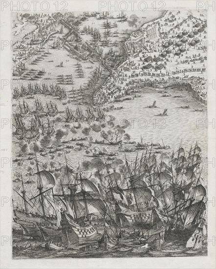 The Siege of La Rochelle: Plate 11, 1628-1630. Jacques Callot (French, 1592-1635). Etching; sheet: 64.7 x 51.1 cm (25 1/2 x 20 1/8 in.); platemark: 57 x 45.2 cm (22 7/16 x 17 13/16 in.)