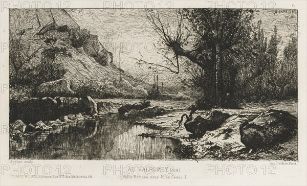 At Valromay (Ain) , 1868. Adolphe Appian (French, 1818-1898), Cadart et Luce, Editeurs, rue Nve. des Mathurins, 58. Etching; sheet: 31.3 x 49 cm (12 5/16 x 19 5/16 in.); platemark: 13.7 x 23.8 cm (5 3/8 x 9 3/8 in.).