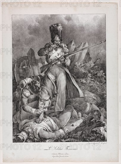 The French Soldier (Le Soldat français), 1818. Nicolas Toussaint Charlet (French, 1792-1845), Delpech. Lithograph