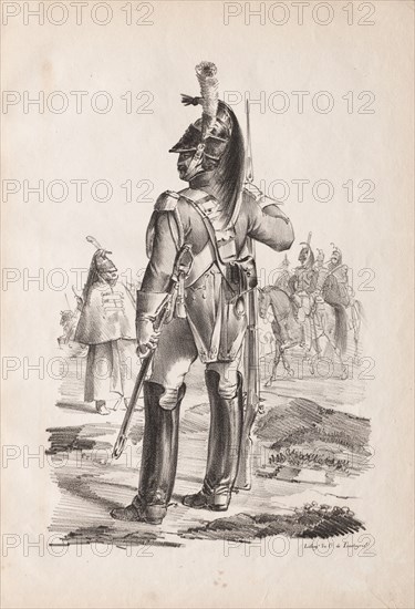 Military Costumes: Grenadier of the Royal Guard, 1814-18. Nicolas Toussaint Charlet (French, 1792-1845). Lithograph