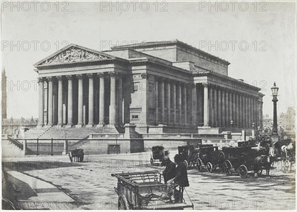 Corn Exchange, Liverpool, c. 1852. Thomas Sutton (British, 1819-1875). Salted paper print from a paper negative; image: 17.3 x 24.5 cm (6 13/16 x 9 5/8 in.); mounted: 17.3 x 24.5 cm (6 13/16 x 9 5/8 in.); matted: 35.6 x 45.7 cm (14 x 18 in.)