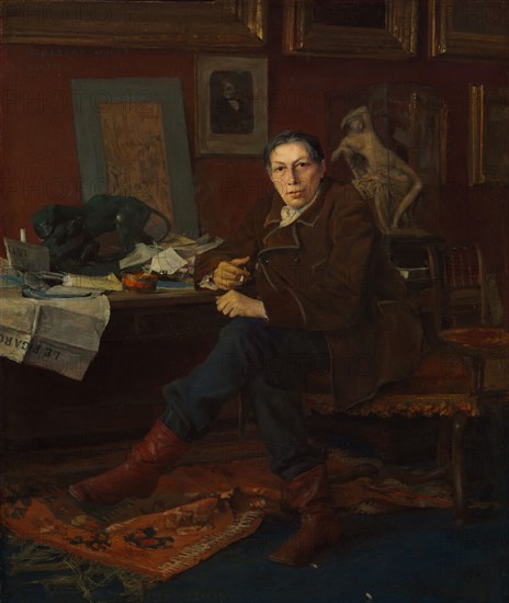 Albert Wolff in His Study, 1881. Jules Bastien-Lepage (French, 1848-1884). Oil on panel; unframed: 32 x 27 cm (12 5/8 x 10 5/8 in.)