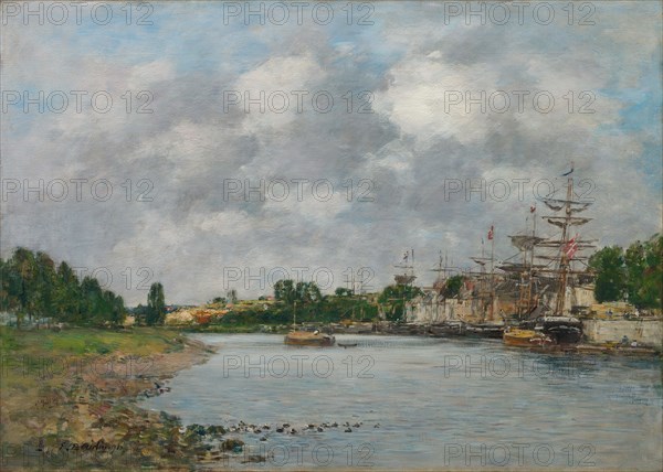 View of the Port of Saint-Valéry-sur-Somme, 1891. Eugène Boudin (French, 1824-1898). Oil on canvas; unframed: 45.2 x 64 cm (17 13/16 x 25 3/16 in.).