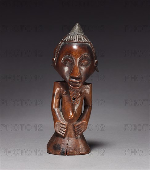 Half-Figure, late 1800s-early 1900s. Africa, Democratic Republic of the Congo, probably Kusu people. Wood, iron; overall: 20 x 6.8 x 8.5 cm (7 7/8 x 2 11/16 x 3 3/8 in.)