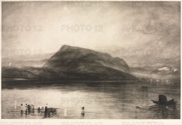 Mt. Rigi at Dawn, 1910. Frank Short (British, 1857-1945), after Joseph Mallord William Turner (British, 1775-1851). Mezzotint on chine collé; sheet: 47.6 x 60.5 cm (18 3/4 x 23 13/16 in.); image: 24.5 x 37.2 cm (9 5/8 x 14 5/8 in.)
