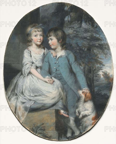 Cropley Ashley-Cooper (Later 6th Earl of Shaftesbury) with His Sister Mary Anne Ashley-Cooper, Later Lady Sturt of Crichel, c. 1776. Daniel Gardner (British, c. 1750-1805). Pastel with black and red chalk and graphite; sheet: 50.7 x 40.2 cm (19 15/16 x 15 13/16 in.).
