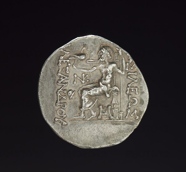 Indo-Greek Coin, 200-1. Afghanistan, Bactria, c. 2nd-1st century BC. Silver; diameter: 3.2 x 0.5 cm (1 1/4 x 3/16 in.).