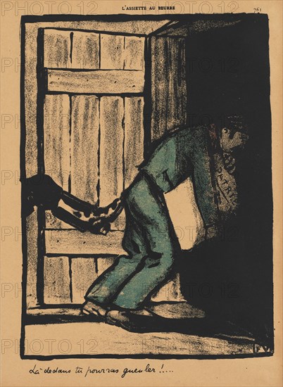 L'Assiete au Beurre: Crimes and Punishments IV, 761: You can bawl, 1872. Félix Vallotton (French, 1865-1925). Color lithograph