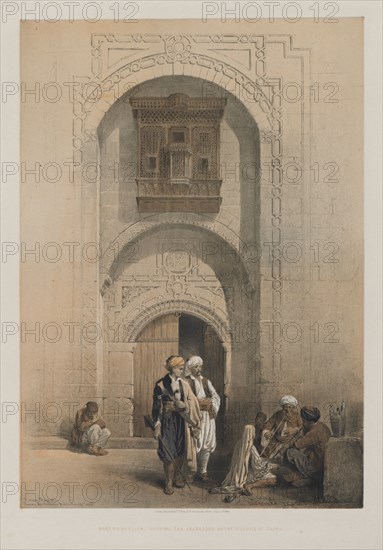Egypt and Nubia, Volume III: Modern Mansion, showing the Arabesque Architecture of Cairo, 1849. Louis Haghe (British, 1806-1885), F.G.Moon, 20 Threadneedle Street, London, after David Roberts (British, 1796-1864). Color lithograph; sheet: 60.3 x 43.8 cm (23 3/4 x 17 1/4 in.); image: 49.9 x 35.1 cm (19 5/8 x 13 13/16 in.)