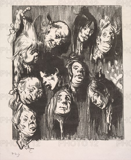 Ten Assassinations for a Penny, 1897. Théophile Alexandre Steinlen (Swiss, 1859-1923). Lithograph; sheet: 60.6 x 46.5 cm (23 7/8 x 18 5/16 in.); image: 60.6 x 46.5 cm (23 7/8 x 18 5/16 in.)