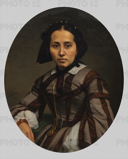 Portrait of a Lady, 1874. Johann Heinrich Neumann (German, 1801-1879). Oil on canvas; framed: 73.7 x 59.8 cm (29 x 23 9/16 in.)
