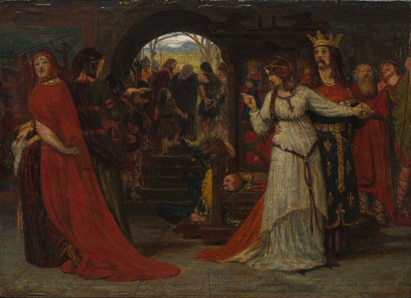 King Lear, c. 1860. Ford Madox Brown (British, 1821-1893). Oil on board adhered to canvas; framed: 30.5 x 36.8 x 3.5 cm (12 x 14 1/2 x 1 3/8 in.); unframed: 19.5 x 26.5 cm (7 11/16 x 10 7/16 in.).