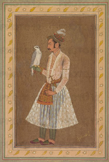 Portrait of Raja Jagat Singh of Nurpur (reigned 1618-46), probably 1619. Attributed to Bichitr (Indian, active c. 1615–50). Opaque watercolor and gold on paper; page: 41 x 32.7 cm (16 1/8 x 12 7/8 in.).