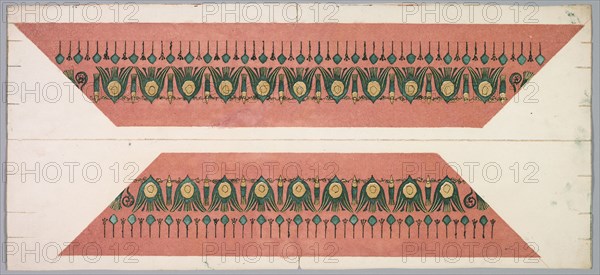 Embers Glow: Lotus Pattern Frame, 1897-1899. Theodore Roussel (French, 1847-1926). Color etching and aquatint; sheet: 24.9 x 54.9 cm (9 13/16 x 21 5/8 in.)