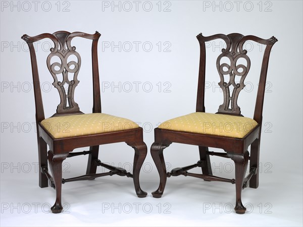 Two Side Chairs, c. 1775-1790. John Townsend (American, 1732-1809). Mahogany; overall: 39 x 24 x 18 cm (15 3/8 x 9 7/16 x 7 1/16 in.).