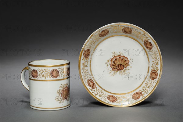 Cup from Oliver Wolcott, Jr. Tea Service, 1785-1805. Chinese Export porcelain, late 18th-early 19th century. Porcelain, sepia enamel, gold leaf; overall: 7 x 9 x 6 cm (2 3/4 x 3 9/16 x 2 3/8 in.).