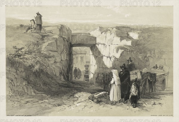 Views of Rome and Its Environs: Ancient Gate of Alatri, 1841. Edward Lear (British, 1812-1888). Lithograph with tint stone; sheet: 36.8 x 44.1 cm (14 1/2 x 17 3/8 in.); image: 23.8 x 35.9 cm (9 3/8 x 14 1/8 in.)