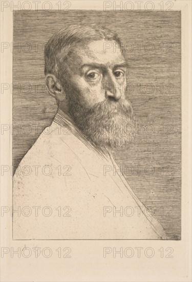 Sir Edward Poynter, 1877. Alphonse Legros (French, 1837-1911). Etching; sheet: 34.2 x 23.6 cm (13 7/16 x 9 5/16 in.); platemark: 25.6 x 17.1 cm (10 1/16 x 6 3/4 in.)