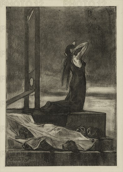 Capital Punishment: The Pain of Death (Todesstrafe: La peine de mort), c. 1880. Félicien Rops (Belgian, 1833-1898). Softground etching; sheet: 47.7 x 32.4 cm (18 3/4 x 12 3/4 in.); platemark: 36.5 x 26.5 cm (14 3/8 x 10 7/16 in.).