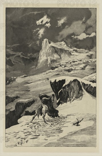 Intermezzo: Battling Centaurs (Opus IV, 4), 1881. Max Klinger (German, 1857-1920). Etching and aquatint on chine collé; sheet: 61.5 x 45 cm (24 3/16 x 17 11/16 in.); platemark: 41.5 x 26.7 cm (16 5/16 x 10 1/2 in.).