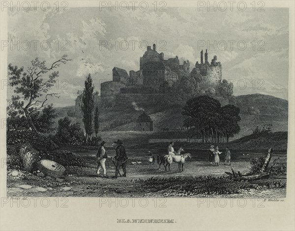 Das Malerische und Romantische Rheinland: Blankenheim, 1928. Henry Winkles (British, 1801-1900), after Theodor Verhas (German, 1811-1872), Kurt Schroeder. Etching in blue; sheet: 24.1 x 32.7 cm (9 1/2 x 12 7/8 in.); platemark: 15.1 x 22.4 cm (5 15/16 x 8 13/16 in.)