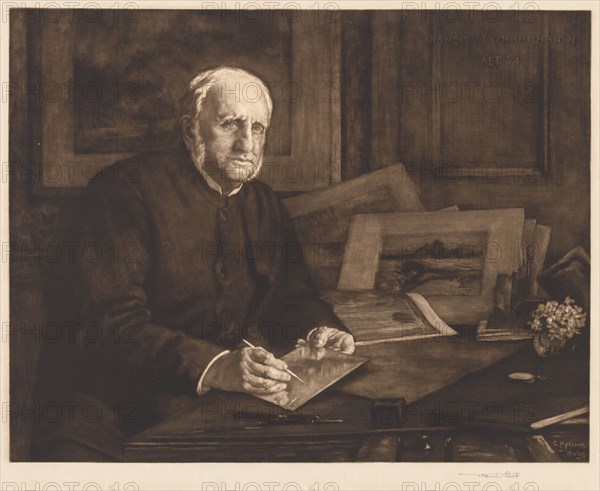 Sir Francis Seymour Haden, 1901. After George Percy Jacomb-Hood (British, 1857-1929), Francis Seymour Haden (British, 1818-1910). Mezzotint
