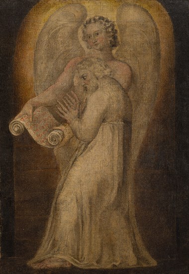 St. Matthew, 1799. William Blake (British, 1757-1827). Tempera on canvas; overall: 38.5 x 26.5 cm (15 3/16 x 10 7/16 in.).