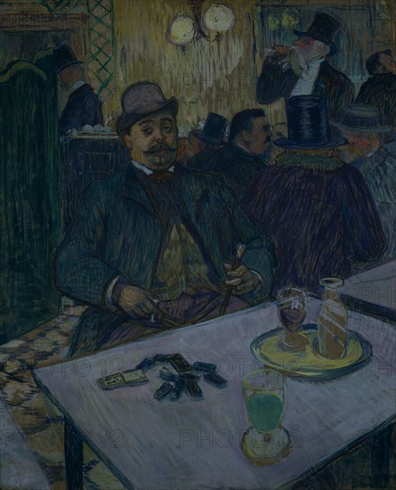 Monsieur Boileau at the Café, 1893. Henri de Toulouse-Lautrec (French, 1864-1901). Gouache; sheet: 80 x 65 cm (31 1/2 x 25 9/16 in.); framed: 105.4 x 89.5 x 8.3 cm (41 1/2 x 35 1/4 x 3 1/4 in.).