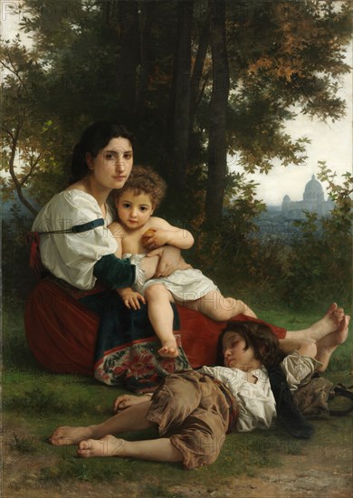 Rest, 1879. William Adolphe Bouguereau (French, 1825-1905). Oil on fabric; framed: 204 x 156 x 15 cm (80 5/16 x 61 7/16 x 5 7/8 in.); unframed: 164.5 x 117.8 cm (64 3/4 x 46 3/8 in.)
