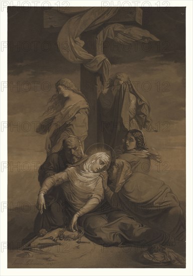 Lamentation at the Foot of the Cross; Henri Lehmann, Karl-Ernest-Rodolphe-Heinrich Salem Lehmann, French, 1814 - 1882, 1847