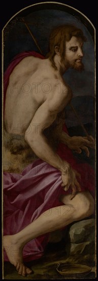 St. John the Baptist; Agnolo Bronzino, Italian, 1503 - 1572, about 1542 - 1545; Oil on panel; 154 × 53 cm, 60 5,8 × 20 7,8 in