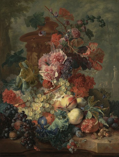 Fruit Piece; Jan van Huysum, Dutch, 1682 - 1749, 1722; Oil on panel; 80 x 61 cm, 31 1,2 x 24 in