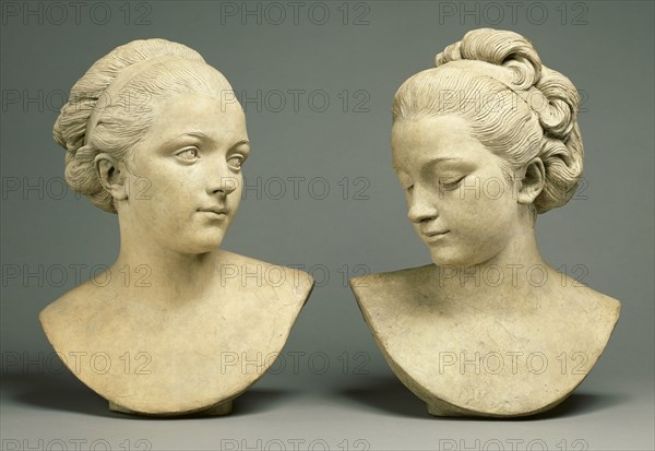 Ideal Female Heads; Augustin Pajou, French, 1730 - 1809, n.d; Terracotta