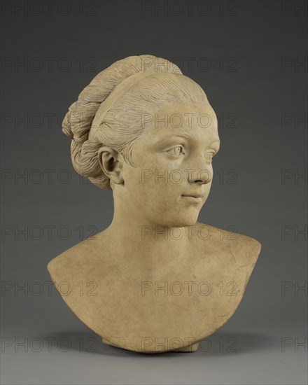 Ideal Female Head; Augustin Pajou, French, 1730 - 1809, France; 1769 - 1770; Terracotta; 44.5 × 33 × 15.9 cm