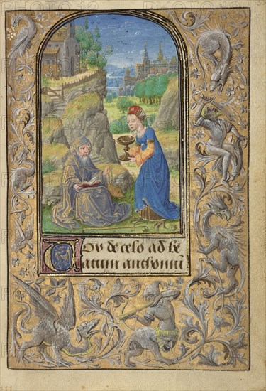 The Temptation of Saint Anthony; Lieven van Lathem, Flemish, about 1430 - 1493, Antwerp, illuminated, Belgium; 1469; Tempera