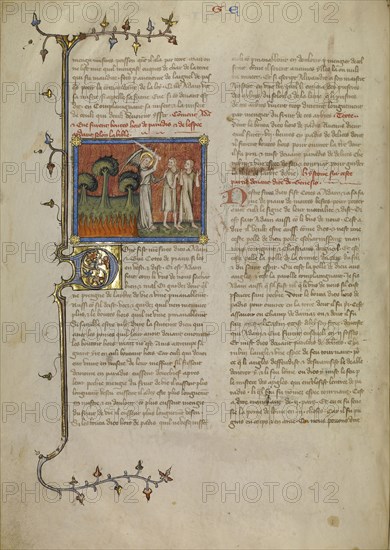 The Expulsion from Paradise; Master of Jean de Mandeville, French, active 1350 - 1370, Paris, France; about 1360 - 1370