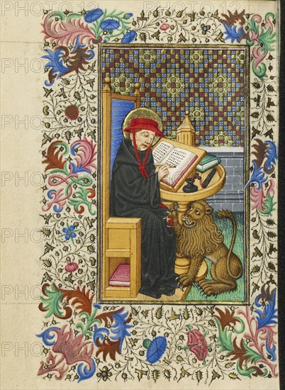 Saint Jerome in His Study; Master of Sir John Fastolf, French, active before about 1420 - about 1450, France; about 1430 - 1440