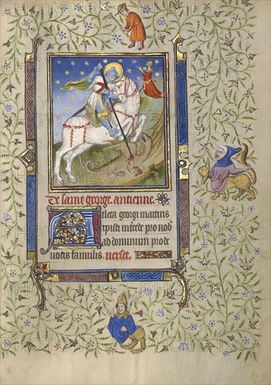 Saint George and the Dragon; Follower of the Egerton Master, French , Netherlandish, active about 1405 - 1420, Paris, France