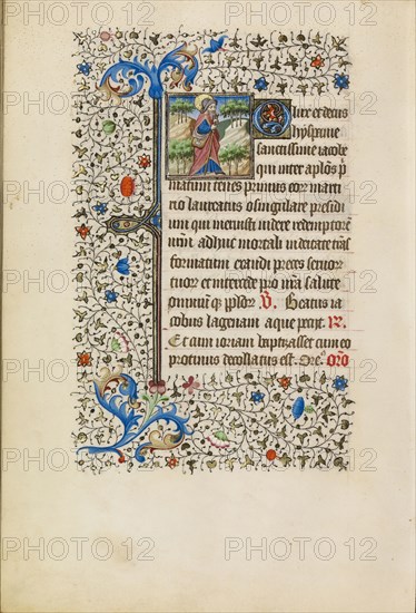Saint James as a Pilgrim with a Purse and a Staff; Workshop of the Bedford Master, French, active first half of 15th century