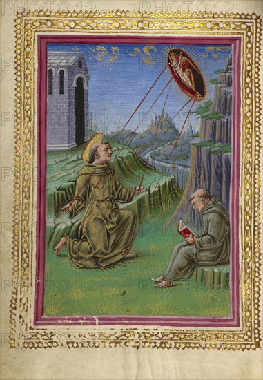 The Stigmatization of Saint Francis; Taddeo Crivelli, Italian, died about 1479, active about 1451 - 1479, Ferrara