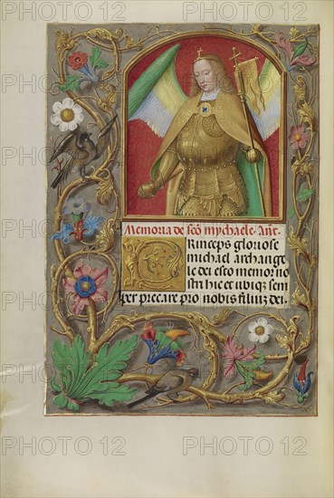 Saint Michael; Workshop of Master of the First Prayer Book of Maximilian, Flemish, active about 1475 - 1515, Ghent, Belgium