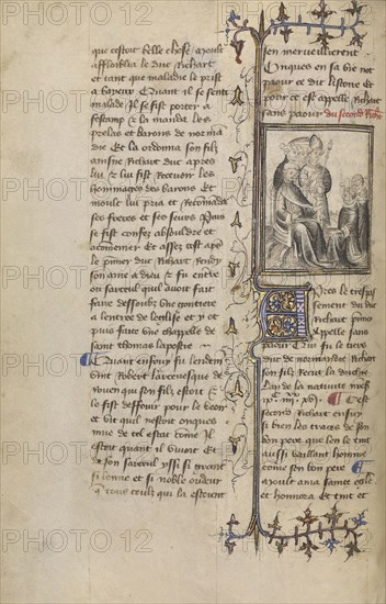 Homage Paid to Richard II; Paris, France; about 1400 - 1415; Leaf: 29.1 x 19.1 cm, 11 7,16 x 7 1,2 in