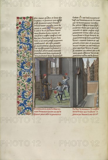 The Count de Blois Sending an Army to Support the King of France; Master of the Getty Froissart, Flemish, active about 1475