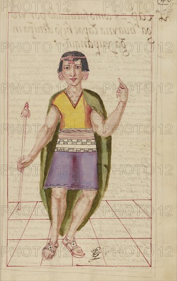 Huayna Capac; Madrid, Spain; completed in 1616; Ms. Ludwig XIII 16, fol. 56