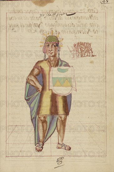 Huayna Capac; Madrid, Spain; completed in 1616; Ms. Ludwig XIII 16, fol. 64