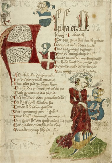 A Modishly Clothed Woman with the Falkenstein Coat of Arms; Follower of Hans Schilling, German, active 1459 - 1467)